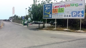 Entrada Aparcamiento cercano aeropuerto Alicante