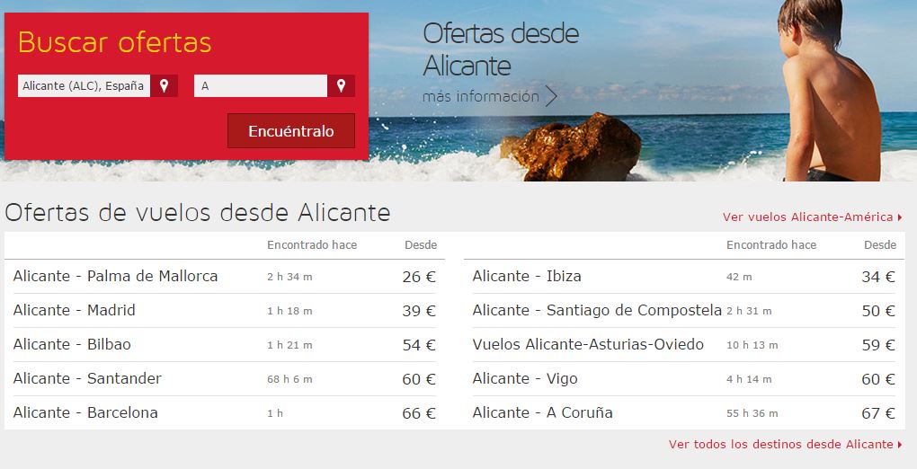 Vuelos baratos desde Alicante con Iberia en Febrero Vuelos baratos desde Alicante con Iberia en Febrero