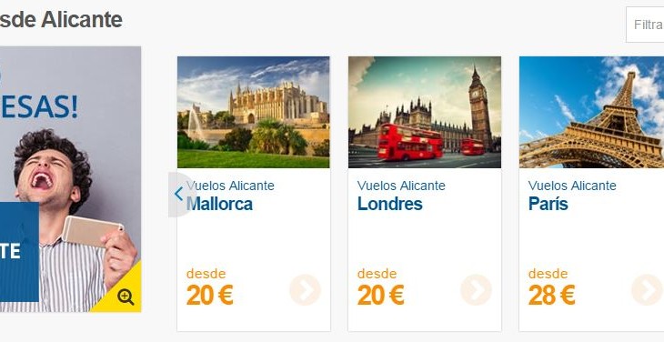 Vuelos desde Alicante en Febrero - Ofertas Logitravel