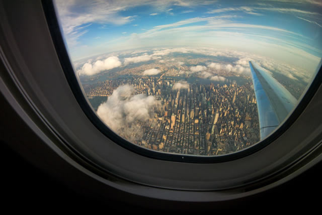 Vistas desde la ventanilla de un avión